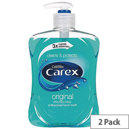 Carex Antibacterial Original Liquid Handwash Soaps 500ml (Pack 2) KJEYS5002 Carex Antibacterial Original Liquid Handwash Soaps 500ml (Pack 2) KJEYS5002