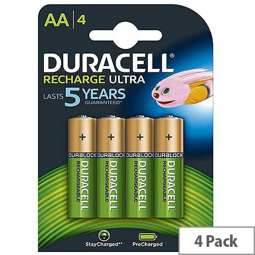Duracell Stay Charged Premium AA Rechargeable 2500mAh Batteries (Pack of 4) Duracell Stay Charged Premium AA Rechargeable 2500mAh Batteries (Pack of 4)