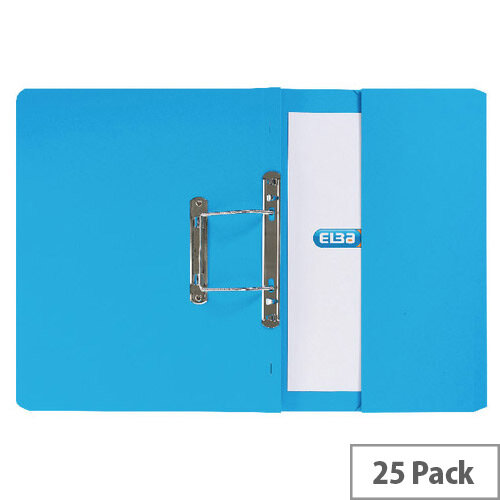 Foolscap Transfer Spring File with Pocket Recycled Blue 32mm Pack 25 Elba Stratford Foolscap Transfer Spring File with Pocket Recycled Blue 32mm Pack 25 Elba Stratford