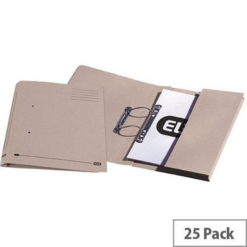 Foolscap Transfer Spring File with Pocket Recycled Buff 32mm Pack 25 Elba Stratford Foolscap Transfer Spring File with Pocket Recycled Buff 32mm Pack 25 Elba Stratford