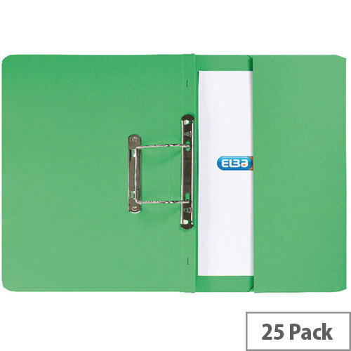 Foolscap Transfer Spring File with Pocket Recycled Green 32mm Pack 25 Elba Stratford Foolscap Transfer Spring File with Pocket Recycled Green 32mm Pack 25 Elba Stratford