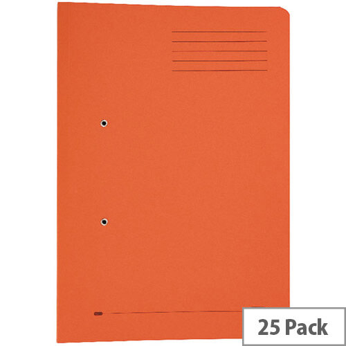 Foolscap Transfer Spring File with Pocket Recycled Orange 32mm Pack 25 Elba Stratford Foolscap Transfer Spring File with Pocket Recycled Orange 32mm Pack 25 Elba Stratford