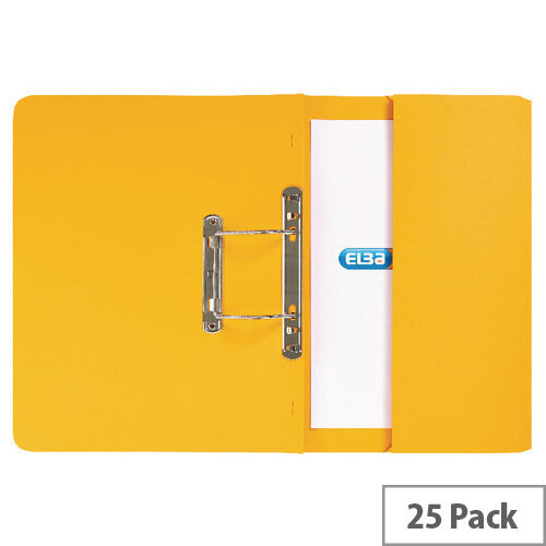 Foolscap Transfer Spring File with Pocket Recycled Yellow 32mm Pack 25 Elba Stratford Foolscap Transfer Spring File with Pocket Recycled Yellow 32mm Pack 25 Elba Stratford