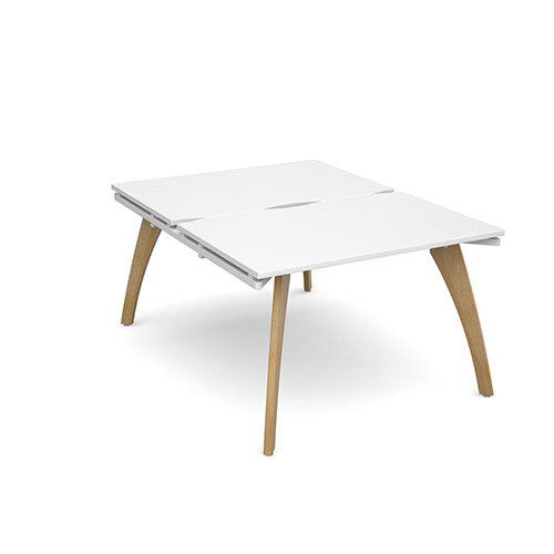Fuze 2 Person Back to Back Bench Office Desk White W1200 x D 2x800mm Fuze 2 Person Back to Back Bench Office Desk White W1200 x D 2x800mm