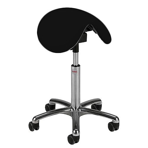 Dalton Easymek Seat Saddle Stool With Easy Clean Black 3D Runner Seat Upholstery H570 - 760mm Dalton Easymek Seat Saddle Stool With Easy Clean Black 3D Runner Seat Upholstery H570 - 760mm