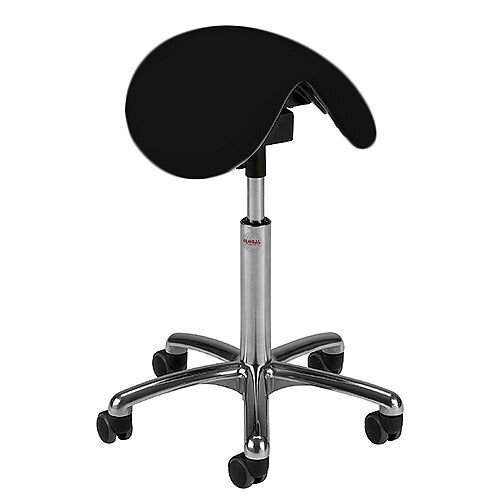 Dalton Easymek Seat Saddle Stool With Easy Clean Black 3D Runner Seat Upholstery H570 - 760mm