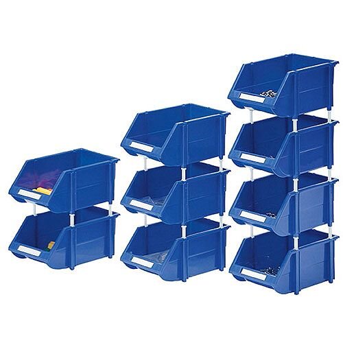 Heavy Duty Storage Bin Pack of 12 Blue 360235