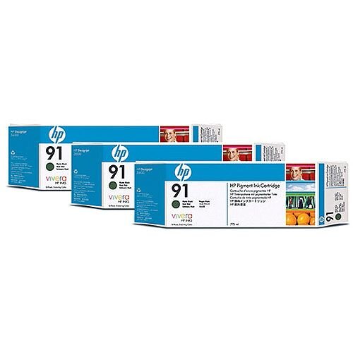 HP No 91 Inkjet Cartridge Matte Black Pack of 3 C9480A