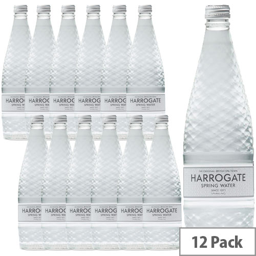 Harrogate Spring Glass Bottled Water Sparkling 750ml Pack of 12 Harrogate Spring Glass Bottled Water Sparkling 750ml Pack of 12