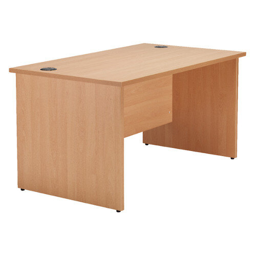 Jemini W1200mm Panel End Rectangular Office Desk Beech KF838084 Jemini W1200mm Panel End Rectangular Office Desk Beech KF838084