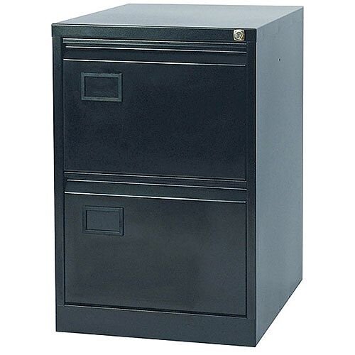 2-Drawer Filing Cabinet Black Jemini By Bisley