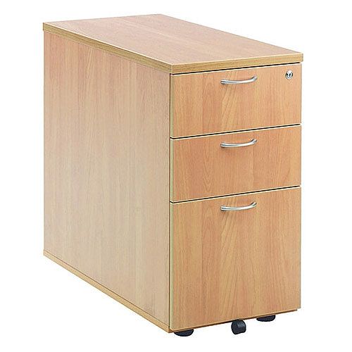 Jemini 3-Drawer Desk High Pedestal 800mm Beech KF72072