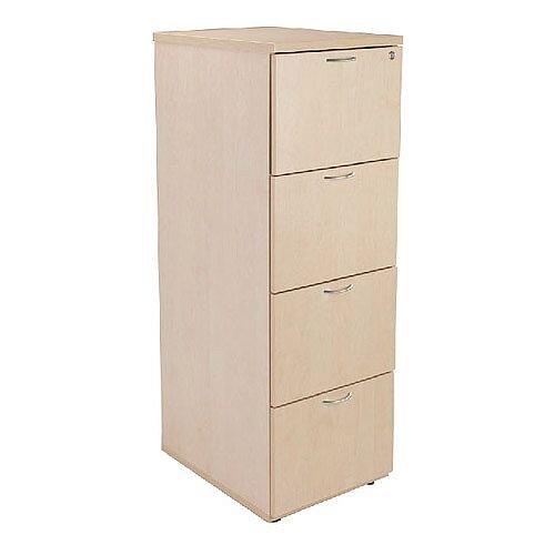 Wooden 4 Drawer Filing Cabinet Maple Jemini Kf71960 Huntoffice Co Uk
