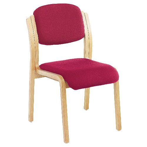 Jemini Wood Frame Stacking Reception Side Chair Claret KF03513