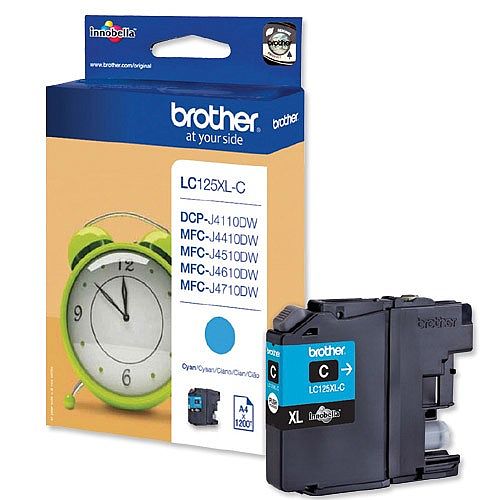 Brother LC-125XLC Cyan High Yield Inkjet Cartridge LC125XLC