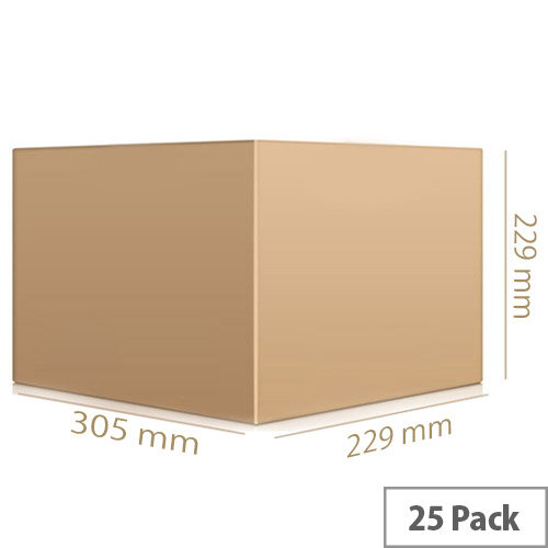 Single Wall 305x229x229mm Brown Corrugated Packing Cardboard Boxes (25 Pack) Single Wall 305x229x229mm Brown Corrugated Packing Cardboard Boxes (25 Pack)