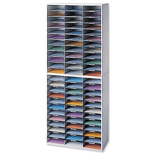 Fellowes Mailroom Sorter Literature Melamine-laminated Shell 72 Compartments Fellowes Mailroom Sorter Literature Melamine-laminated Shell 72 Compartments