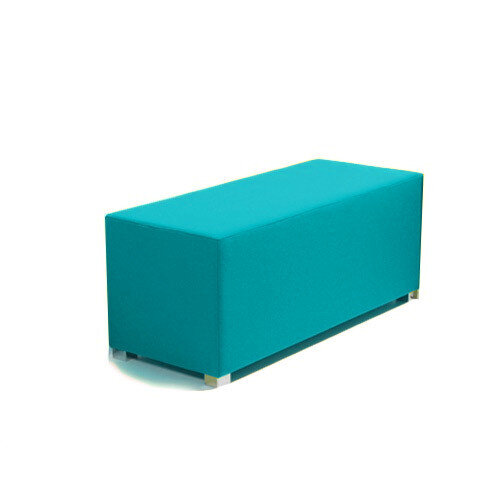 Link Bench Stool Blue - Fully Upholstered in Durable Fabric, Part of LINK Modular Soft Seating Range