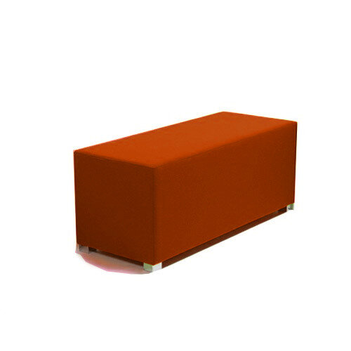 Link Bench Stool Orange - Fully Upholstered in Durable Fabric, Part of LINK Modular Soft Seating Range