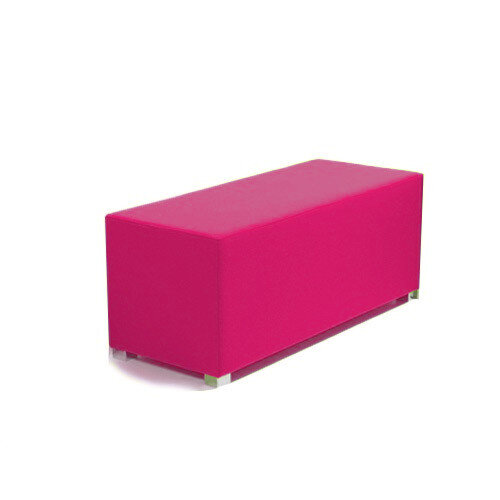 Link Bench Stool Pink - Fully Upholstered in Durable Fabric, Part of LINK Modular Soft Seating Range