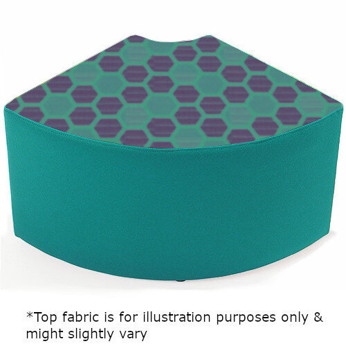 Link Quadrant Stool Blue  - Fully Upholstered in Durable 2 Tone Fabric, Part of LINK Modular Soft Seating Range