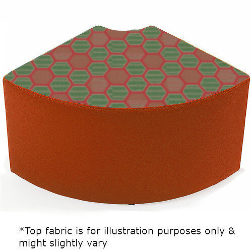 Link Quadrant Stool Orange - Fully Upholstered in Durable 2 Tone Fabric, Part of LINK Modular Soft Seating Range Link Quadrant Stool Orange - Fully Upholstered in Durable 2 Tone Fabric, Part of LINK Modular Soft Seating Range
