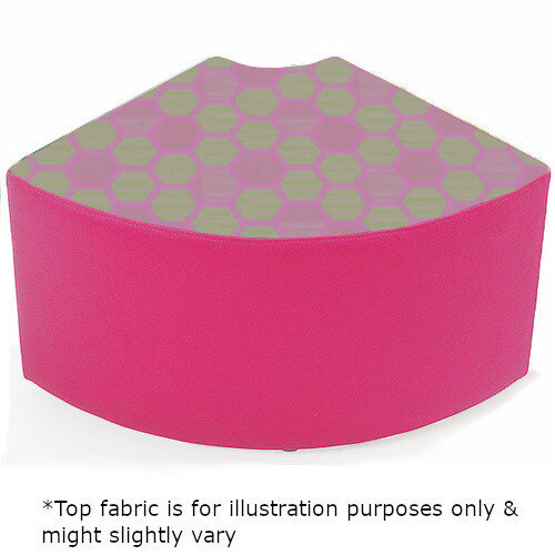 Link Quadrant Stool Pink - Fully Upholstered in Durable 2 Tone Fabric, Part of LINK Modular Soft Seating Range