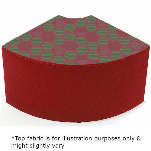 Link Quadrant Stool Red - Fully Upholstered in Durable 2 Tone Fabric, Part of LINK Modular Soft Seating Range