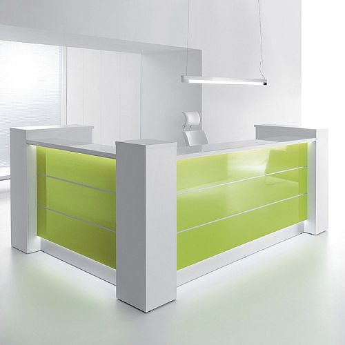 Valde High Gloss Illuminated Reception Unit - L Formation RD24