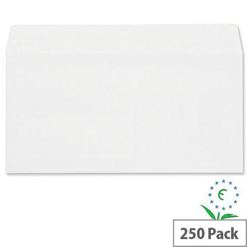 Plus Fabric White DL Envelopes Self Seal Wallet 110gsm Pack of 250 