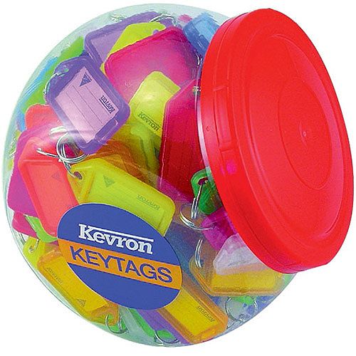 Kevron Plastic Clicktag Key Tab Tub Assorted Pack of 150 ID5AC150