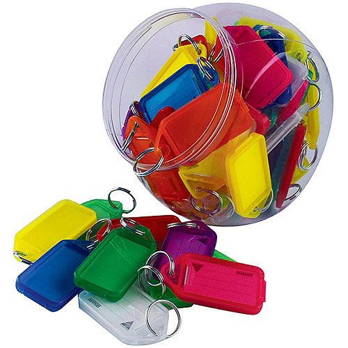 Kevron Plastic Clicktag Key Tag Giant Assorted Tub of 70 ID30AC70