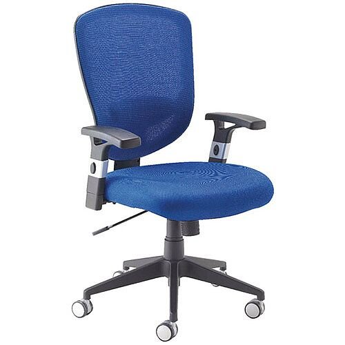 Arista Fusion High Back Mesh Office Chair With Lock and Tilt Blue