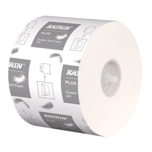 Katrin Plus Pack of 36 Toilet Paper System 800 Sheets White 66940