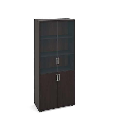 Magnum Tall Combination Cupboard with Adjustable Shelves and Lockable Doors H1840mm Dark Oak Magnum Tall Combination Cupboard with Adjustable Shelves and Lockable Doors H1840mm Dark Oak