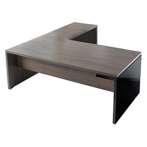 Mito Executive Desk 2000mm With Right Hand Desk Return Robinia & Black