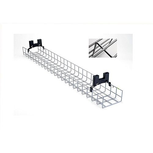 1.2m Nylon Coated Desk Cable Management Basket Tray NCDBT12 1.2m Nylon Coated Desk Cable Management Basket Tray NCDBT12