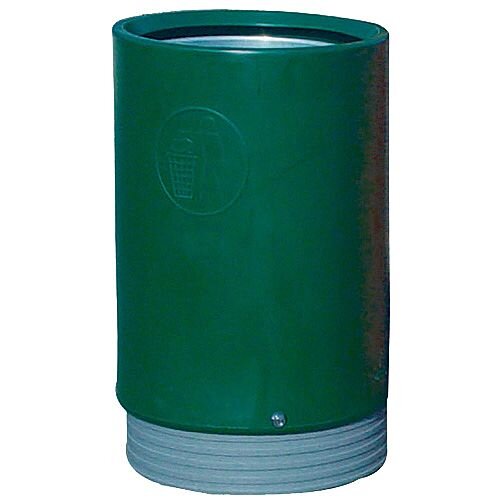 Outdoor Open Top Litter Bin 75 Litre Green 321776 124502 Outdoor Open Top Litter Bin 75 Litre Green 321776 124502