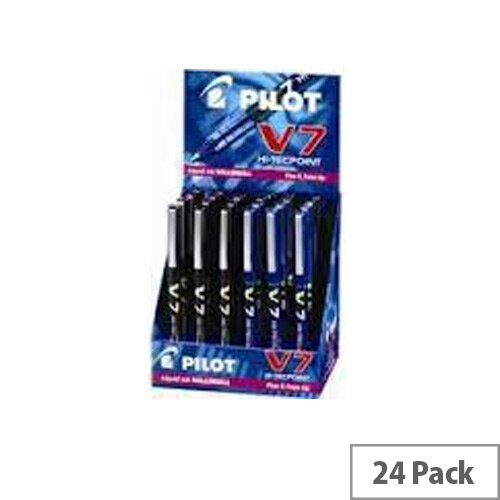 Pilot Assorted V7 Hi-Tec Rollerball Pens Display Pack of 24 101502400