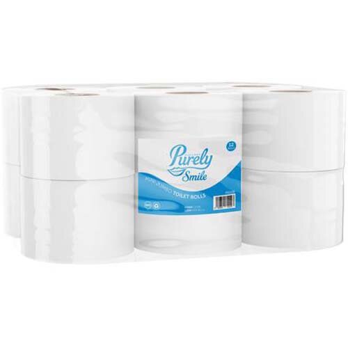 ValueX Mini Jumbo Toilet Roll 2 Ply Recycled 150 metres (Pack 12) PS1130