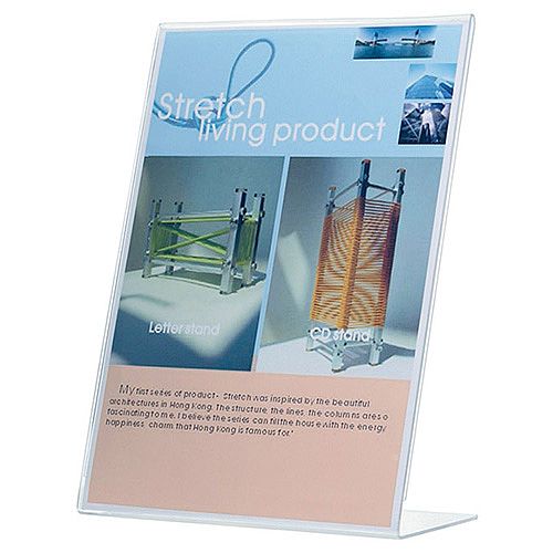 QConnect Slanted Sign Holder LShape A4 KF04177 Hunt Office UK