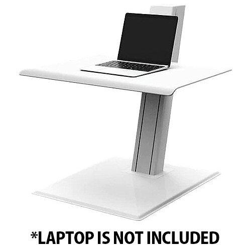 Humanscale QuickStand ECO Height-Adjustable Sitting/Standing Laptop Workstation White QSEWL