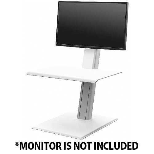 Humanscale QuickStand ECO Height-Adjustable Sitting/Standing Single Monitor Workstation White QSEWS