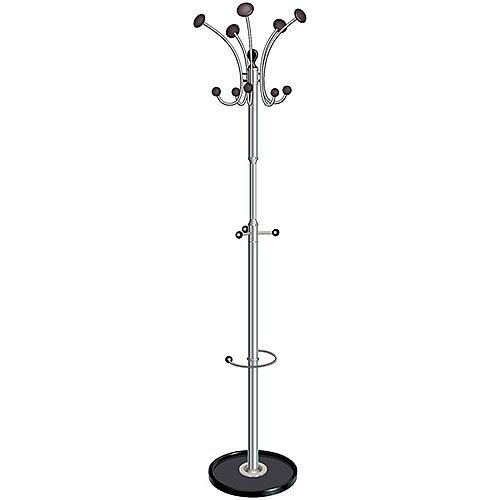 Revolving Coat Stand Revolving Head 8 Pegs 5 Hooks Black Chrome Revolving Coat Stand Revolving Head 8 Pegs 5 Hooks Black Chrome
