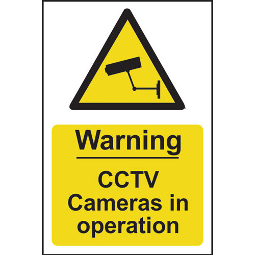 Spectrum Industrial Warning CCTV Cameras In Op S/A PVC Sign 200x300mm 1311