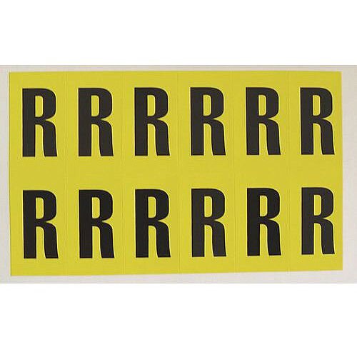 Adhesive Label Bin Sticker Letter R H56Xw21mm 12 Characters Per Sheet