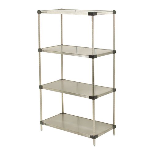 Super Erecta Solid Stainless Steel Shelving 4 Shelf Unit HxWxDmm 1590x1067x457