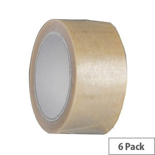 Vinyl Tape Regular Pack 72mm Clear Pack of 6