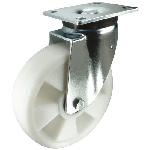 Ball bearing nylon wheel, heavy duty swivel Load Capacity 500kg