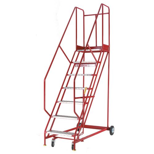 Heavy Duty Warehouse Steps Aluminium 10 Tread Max Height 3.415M Platform Height 2.5M